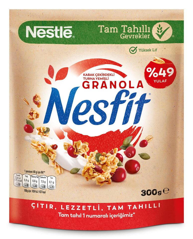 NESFİT GRANOLA 300 GR- KABAK ÇEK.&TURNA YEMİŞ
